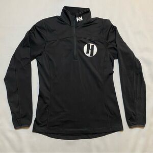 Helly Hansen 1/4 Zip Baselayer Pullover Blue Mock Neck Long Sleeve Womens Size S